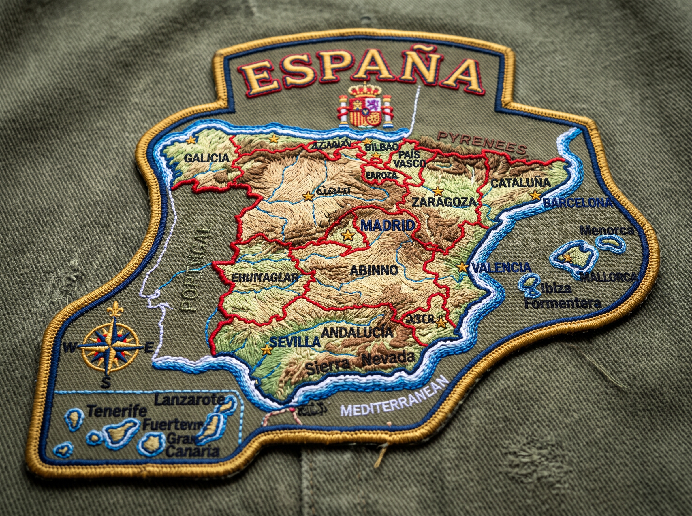 Mapa de españa que muesta el servicio y entrega en todas españa